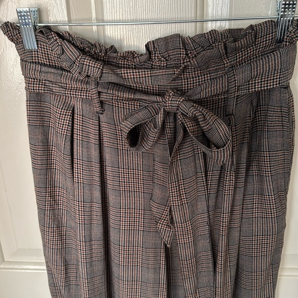 American Eagle plaid wide leg pants